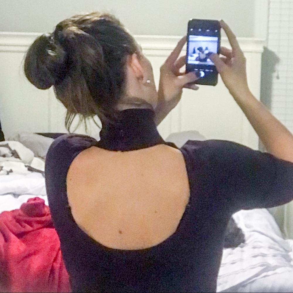 Express Turtleneck with Cutout Back